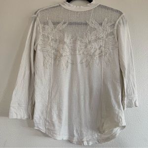 Free People white lace long‎ sleeve